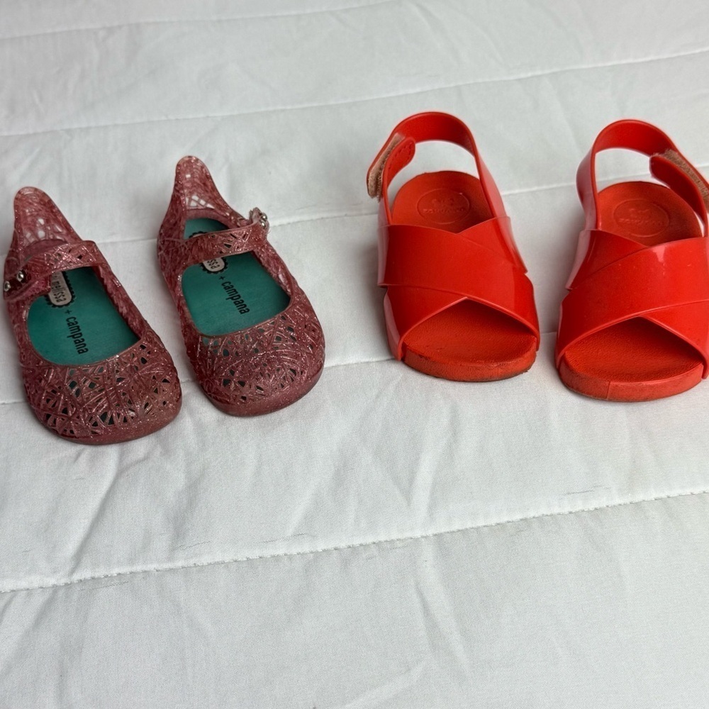 Mini Melissa Pink Sandals & Zaxy Baby Rush Sandals